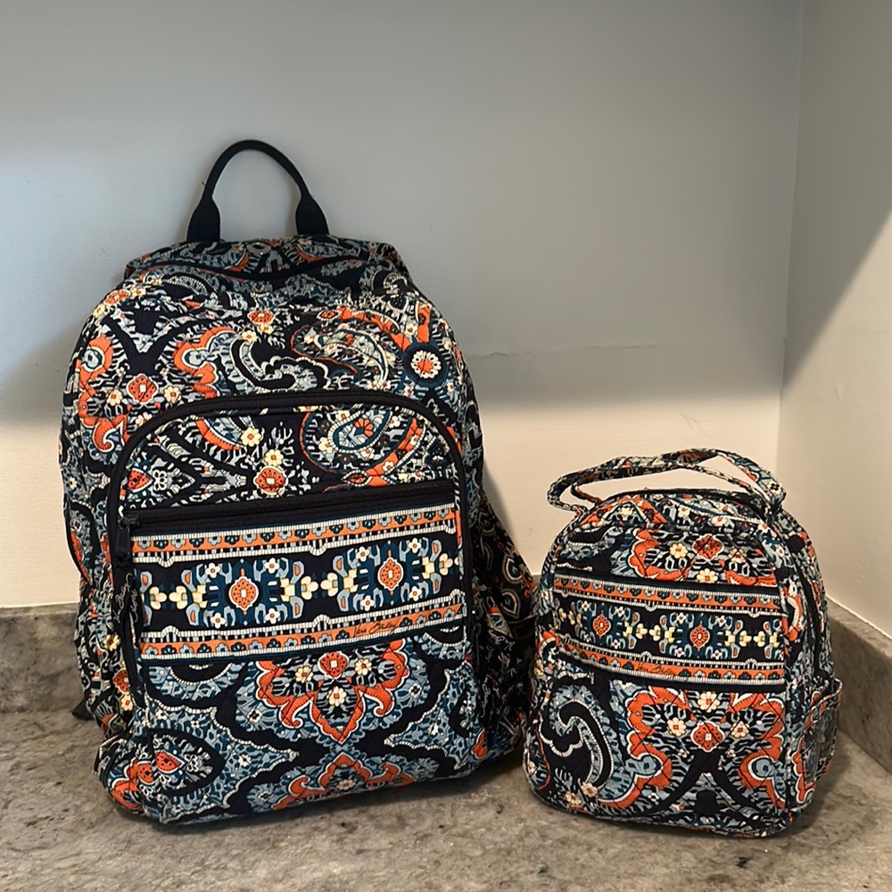 Vera Bradley Backpack and Lunchbox